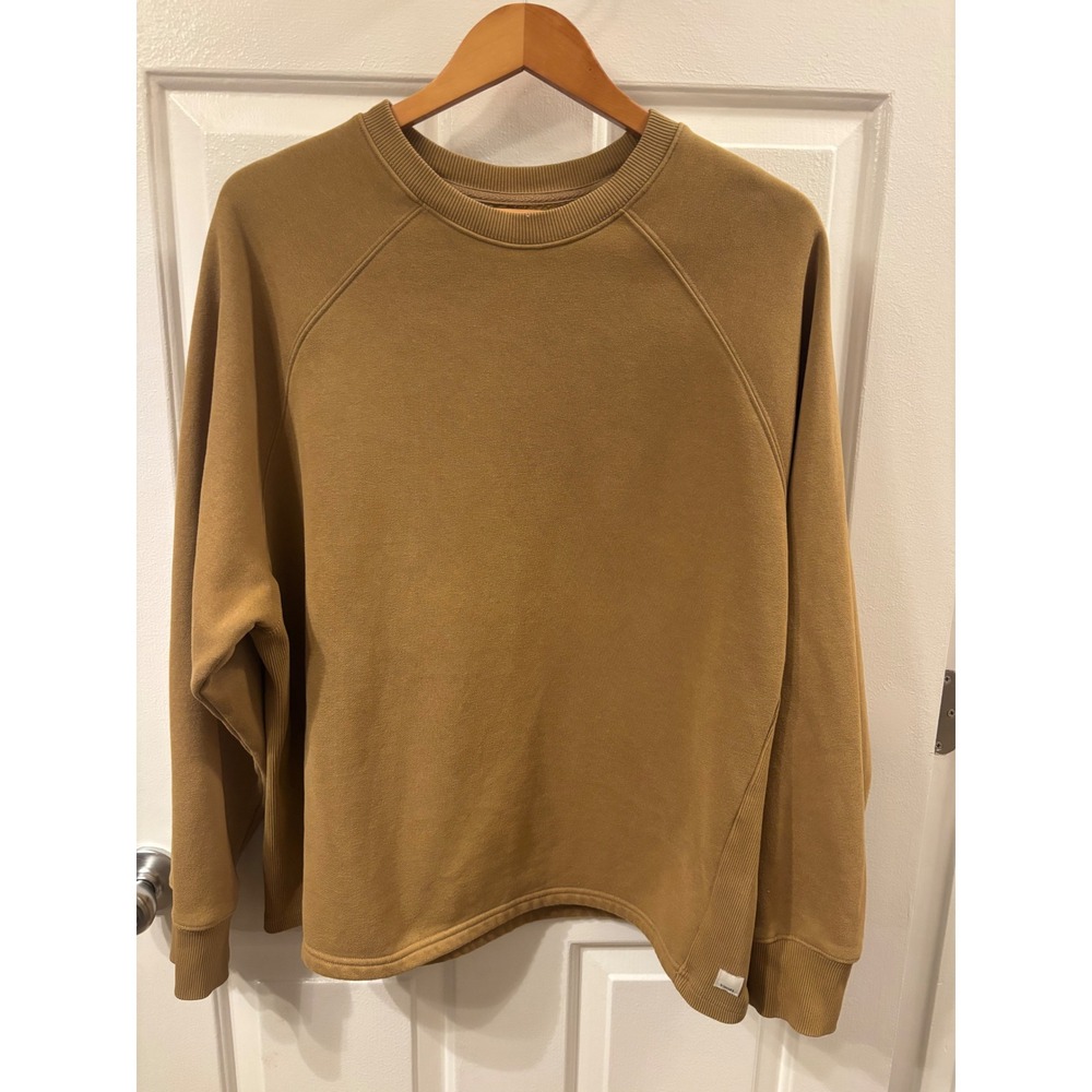 Vuori Restore Crewneck Pullover Sweatshirt Camel Brown Mens Large VW265